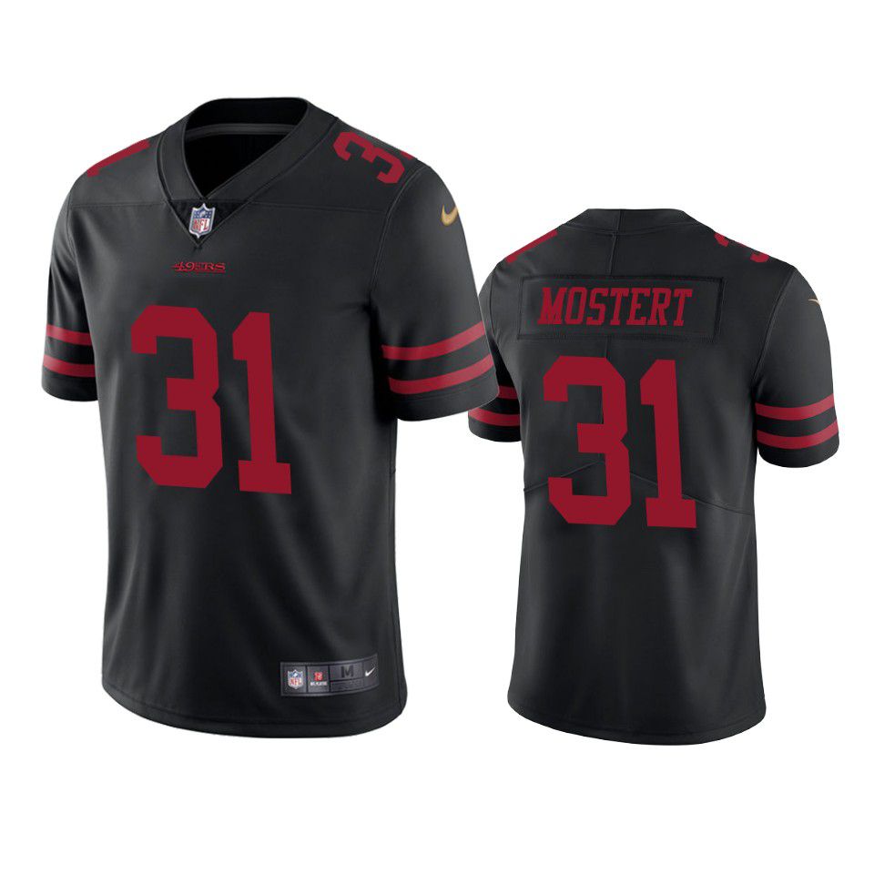 Men San Francisco 49ers #31 Raheem Mostert Nike Black Vapor Limited NFL Jersey